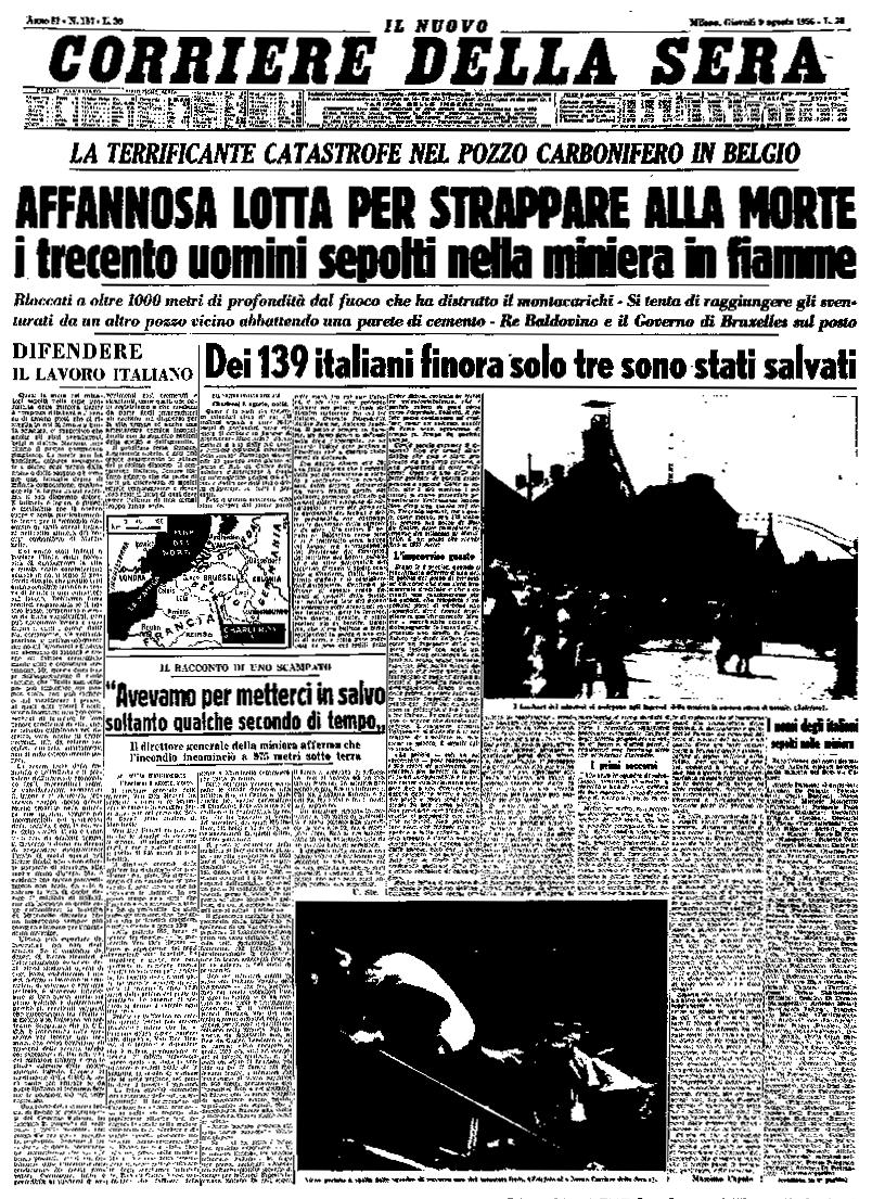 Marcinelle, 69 anni fa la strage. Meloni: «Una tragedia europea, l'Italia ha pagato il prezzo più alto»