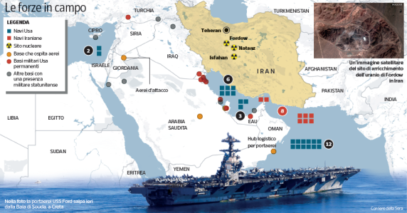 Iran, l'Armada Usa sfida i pasdaran