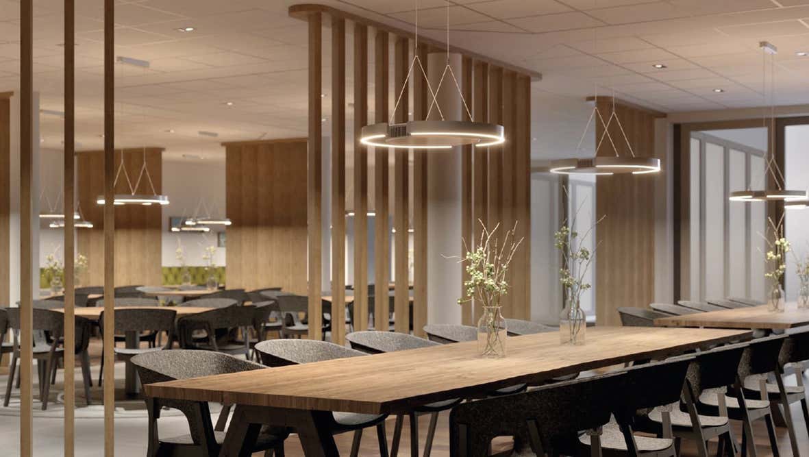 La lampada di design che illumina e purifica l’aria in hotel e ristoranti