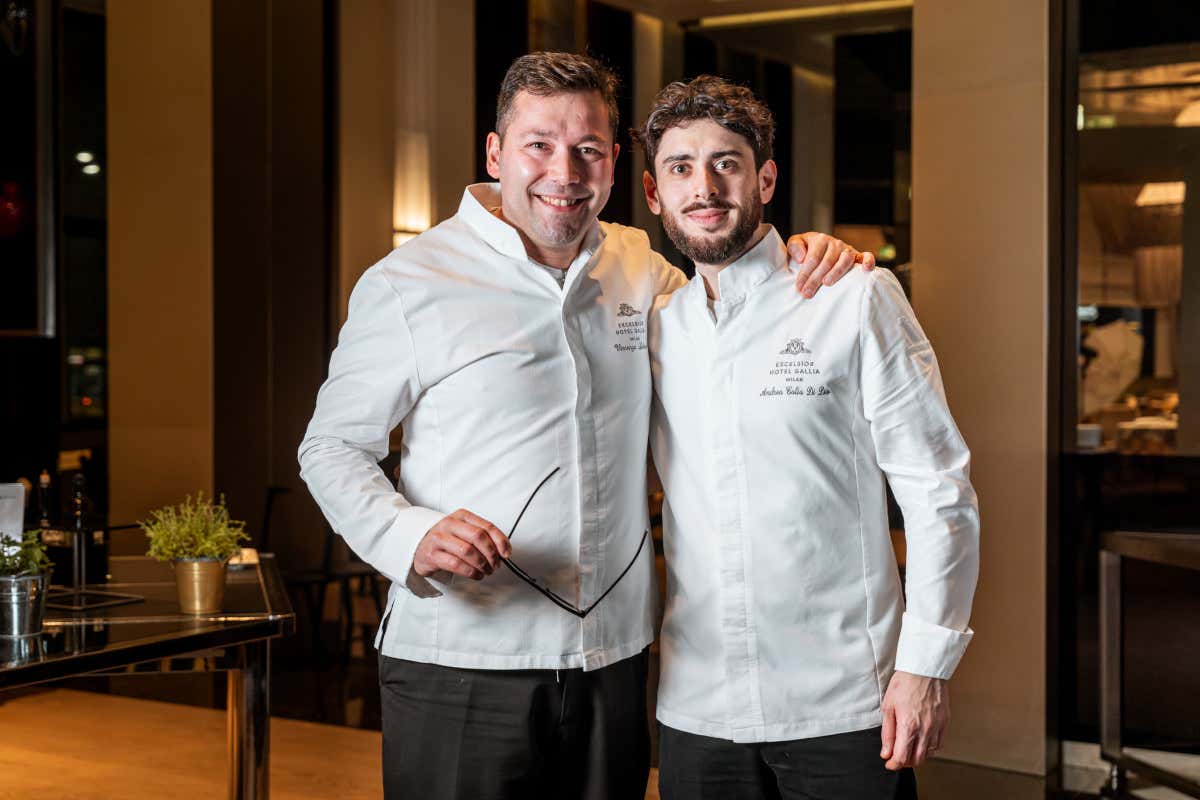 L’executive chef Vincenzo Lebano e lo chef de cuisine Andrea Calia Di Dio