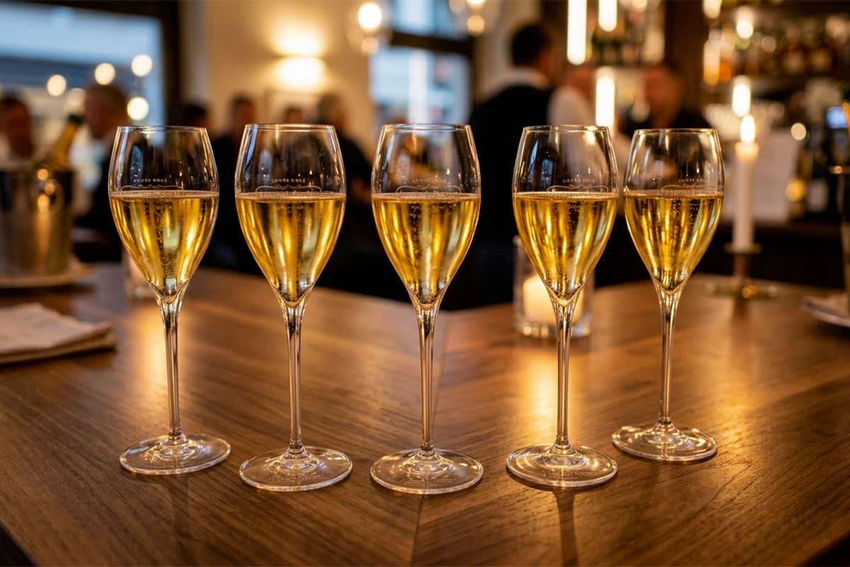 selezione di Champagne in un ristorante di lusso: il primo sguardo sulla carta dei vini racconta stile e personalità del locale