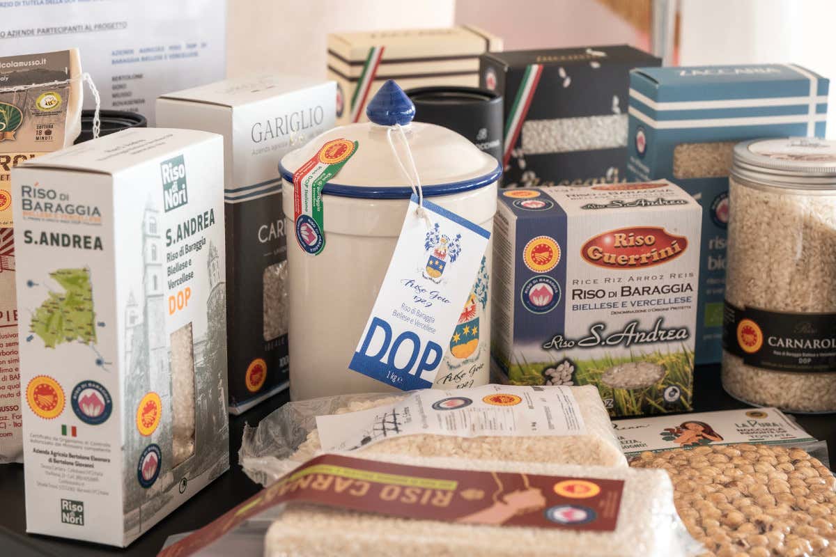 Alcuni dei risi del Consorzio di tutela del riso di Baraggia Biellese e Vercellese Dop