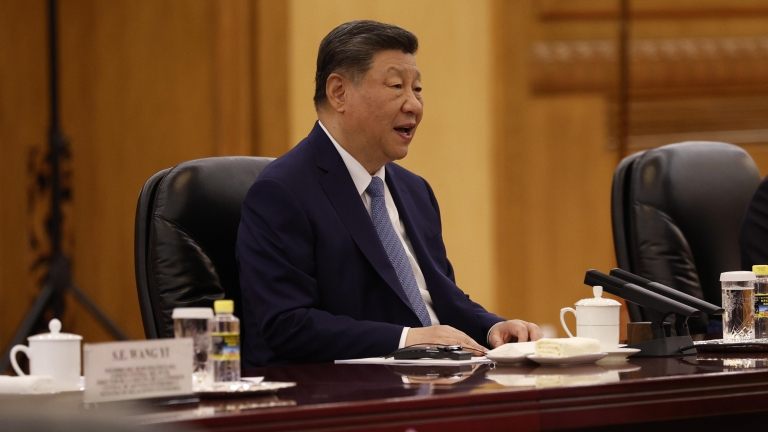 BEIJING, CHINA - APRIL 14: China's President Xi Jinping attends a meeting with Spain's Prime Minister Pedro Sanchez at the Great Hall of the People on April 14, 2026 in Beijing, China. (Photo by Haruna Furuhashi - Pool/Getty Images)