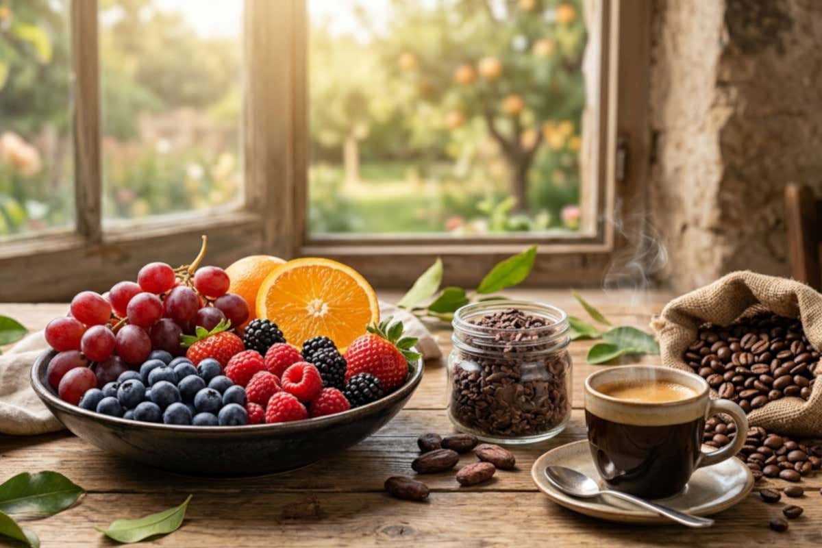 Frutta, cacao e caffè: i polifenoli potrebbero rallentare l’invecchiamento biologico