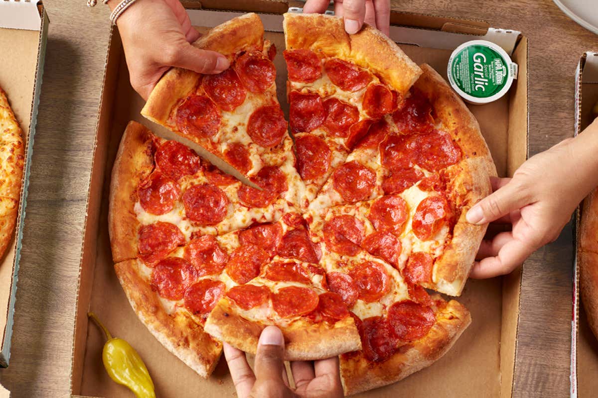 Una delle pizze di Papa John’s