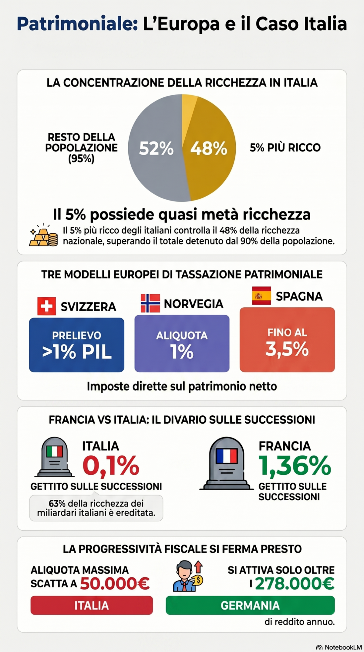 Patrimoniale, ecco quanto pagano davvero i ricchi in Europa