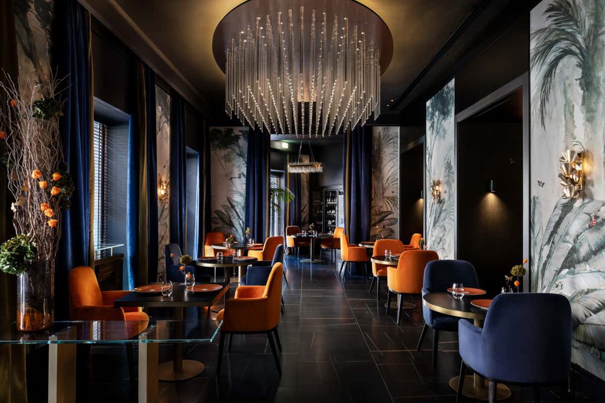 Una parte della sala del ristorante stellato Idylio by Apreda