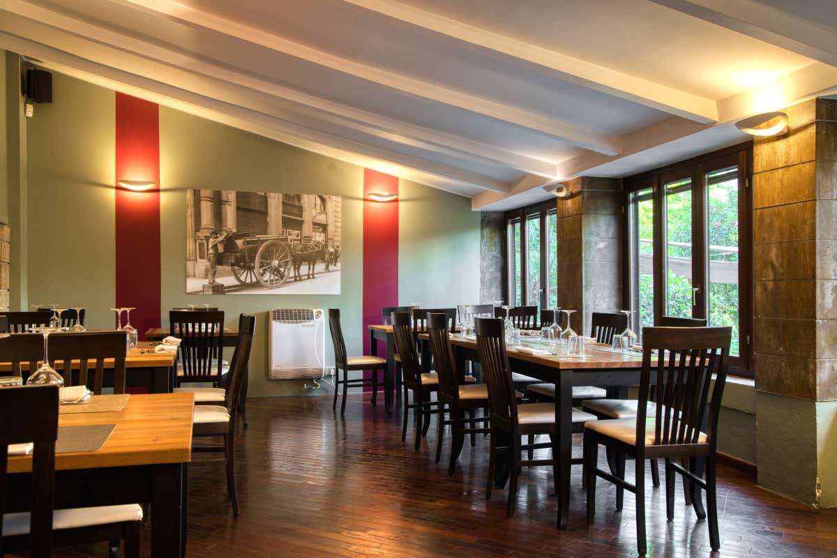 La sala dell'Osteria del Portone di Melegnano (Mi)